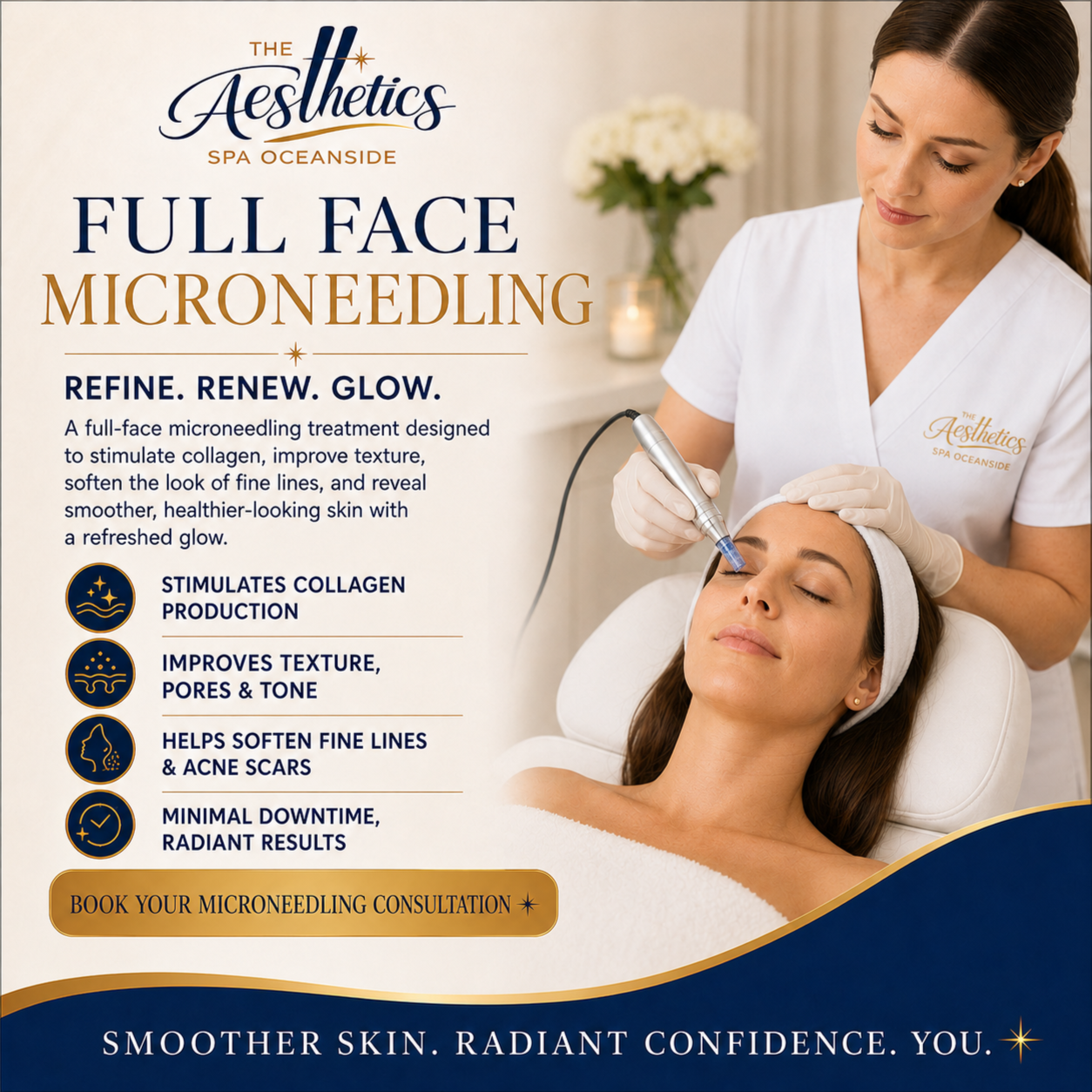 Full Face (Microneedling) at The Aesthetics Spa in Oceanside, NY