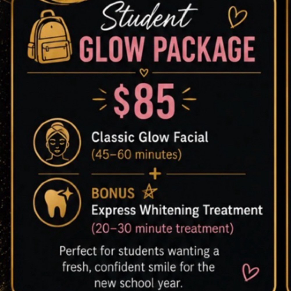 Student Glow Package at Envious Smiles & Beauty in Rockford, IL