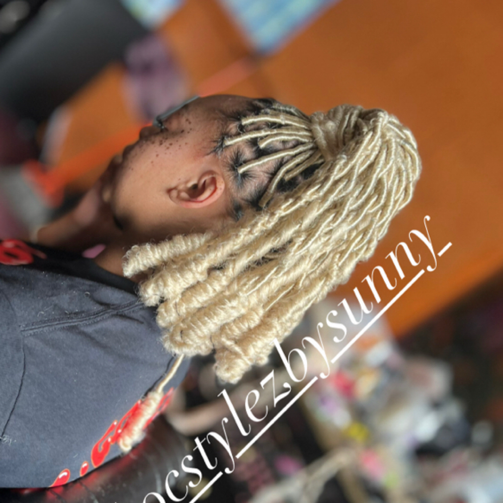 Barrel Soft Locs With Human Hair at Sunshine Thornton in Dayton, OH