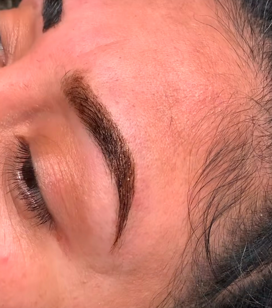 Brow tint includes wax