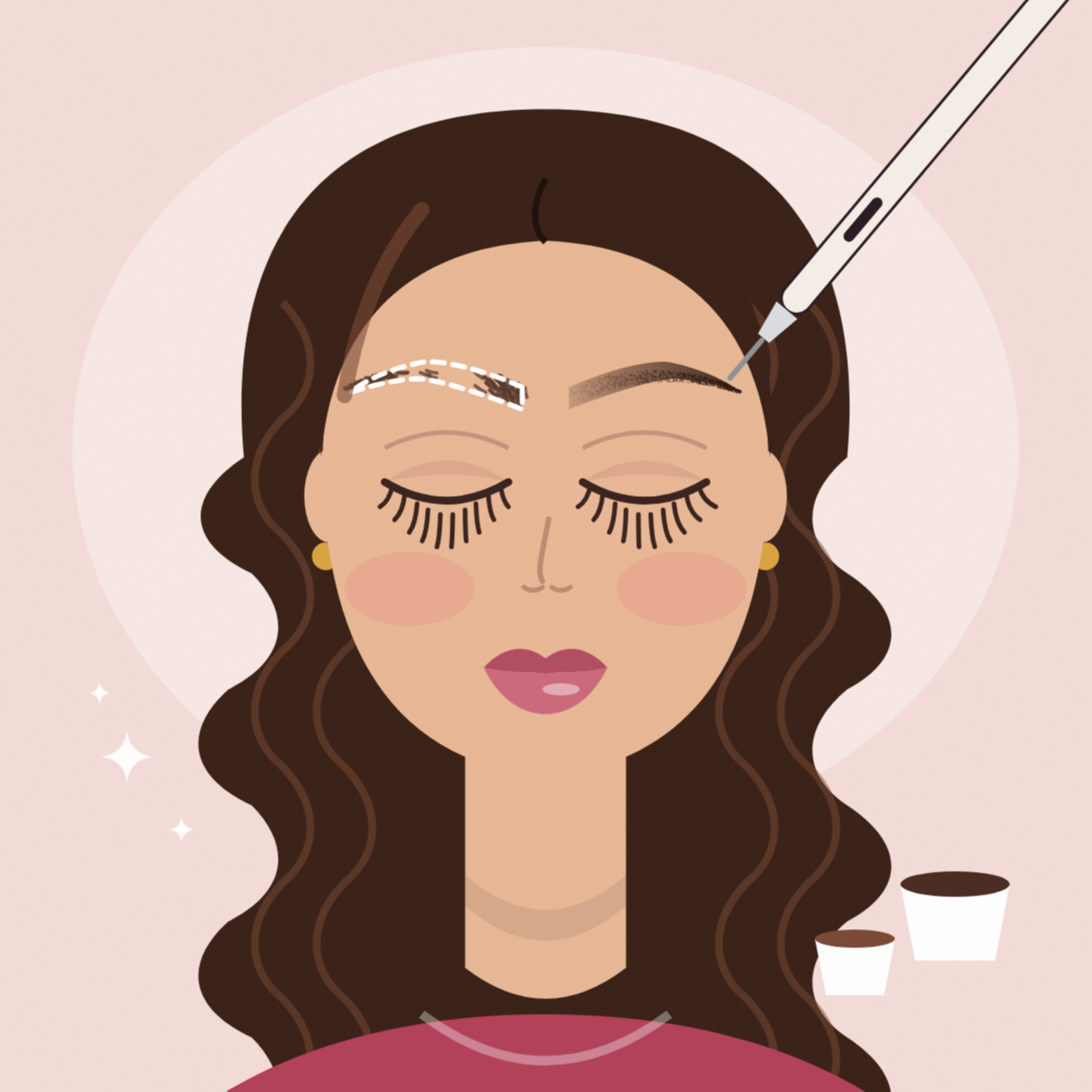 Ombre Powder Brows at Sima Beauty Bar in La Jolla, CA