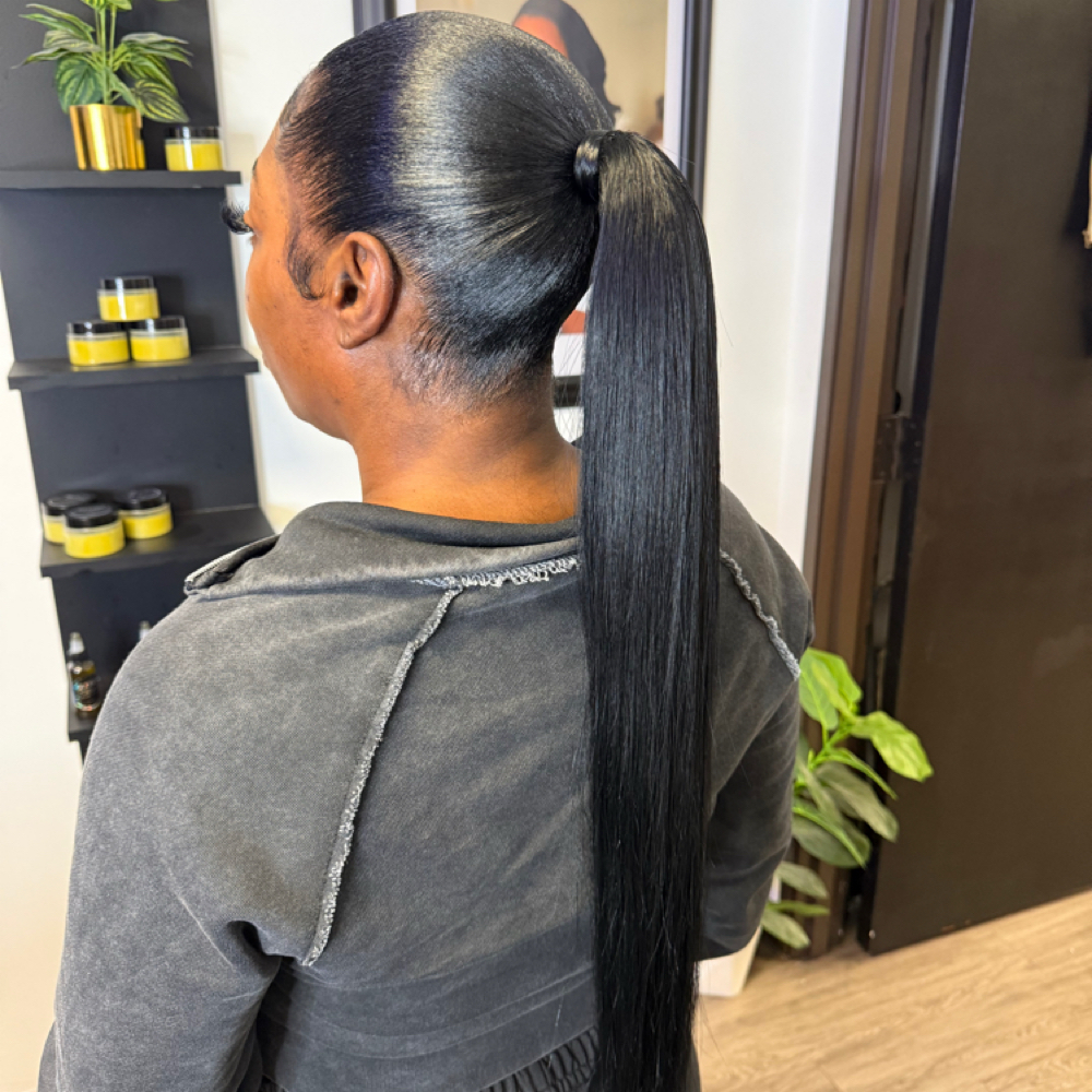 Sleek Ponytail at Gloss Hair Company in Dallas, TX