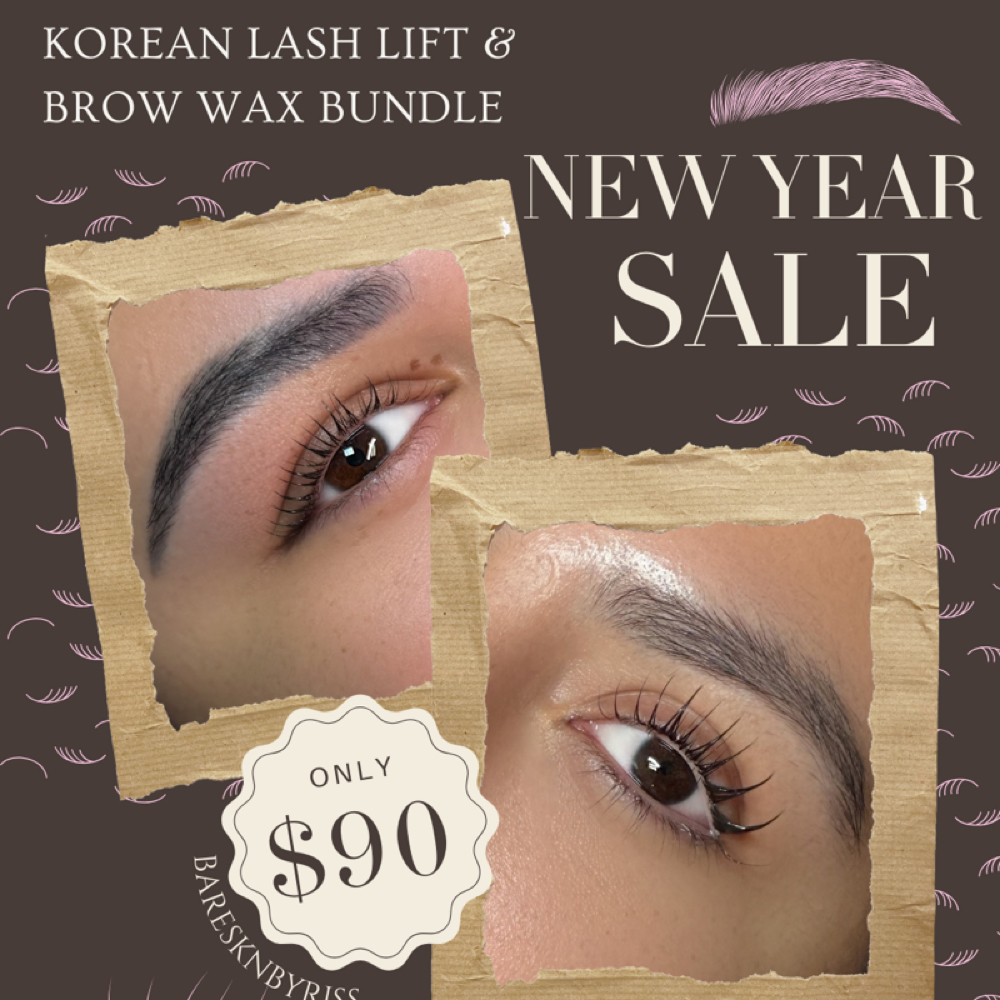 Korean Lash Lift+Eyebrow Wax(Sale)