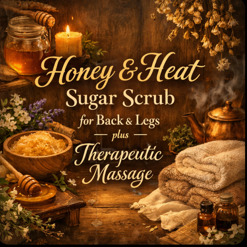 Honey & Heat Sugar scrub/Sauna at Rose Key Massage in Benton, ME