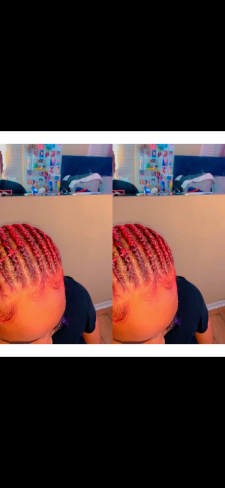 Small Straight Back Feed Ins at HairrFlo in Los Angeles, CA