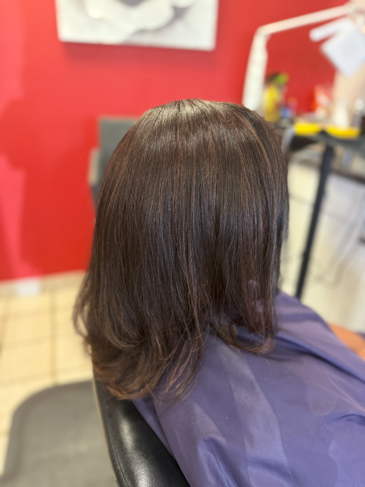 Silk Press Hair Straightening