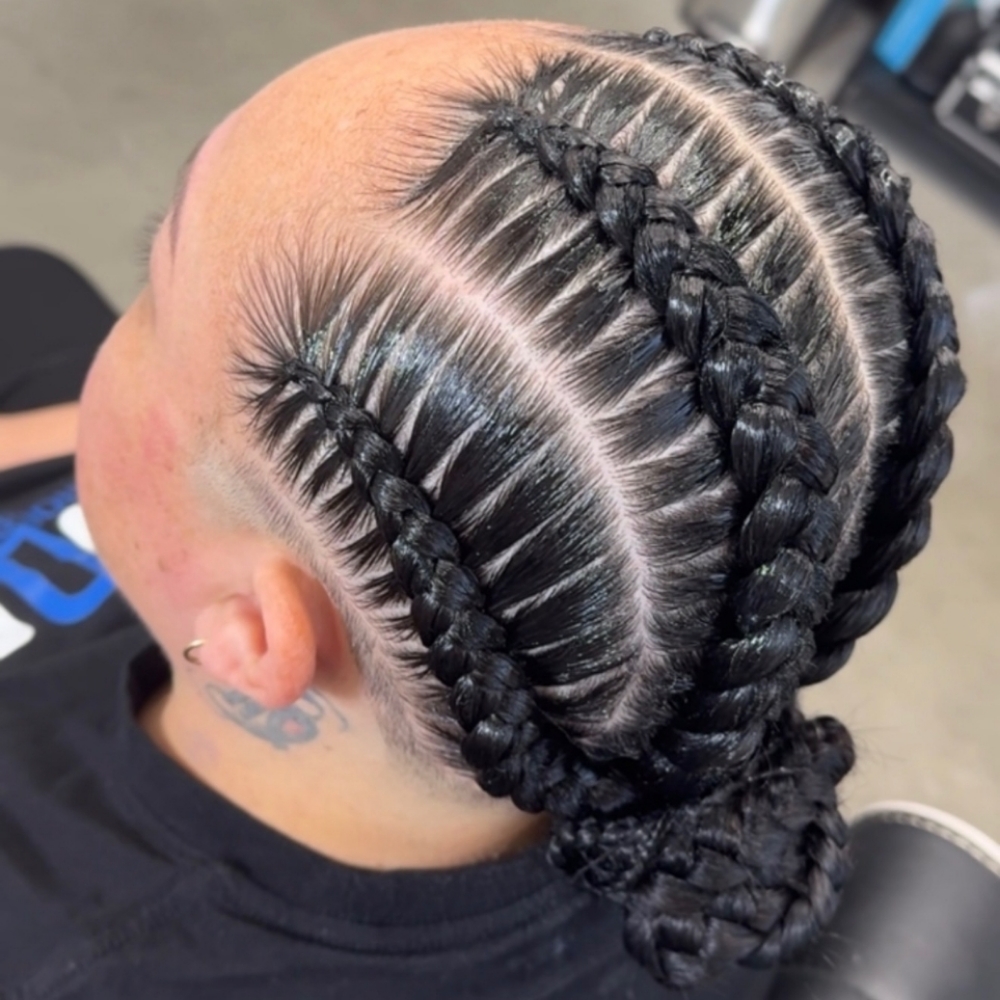 4 Braids W/ Hair at JayBug Braids & Styling in Pomona, CA