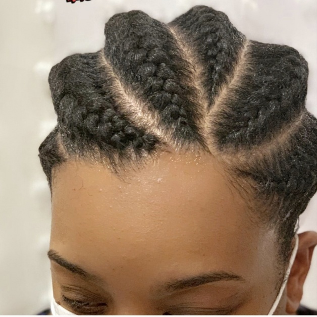 FEEDING FRENCH BRAIDS at Favourite Hair Braiding in Cantonsville, MD