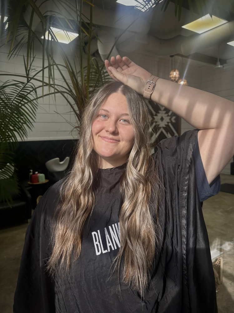 partial head custom blonding