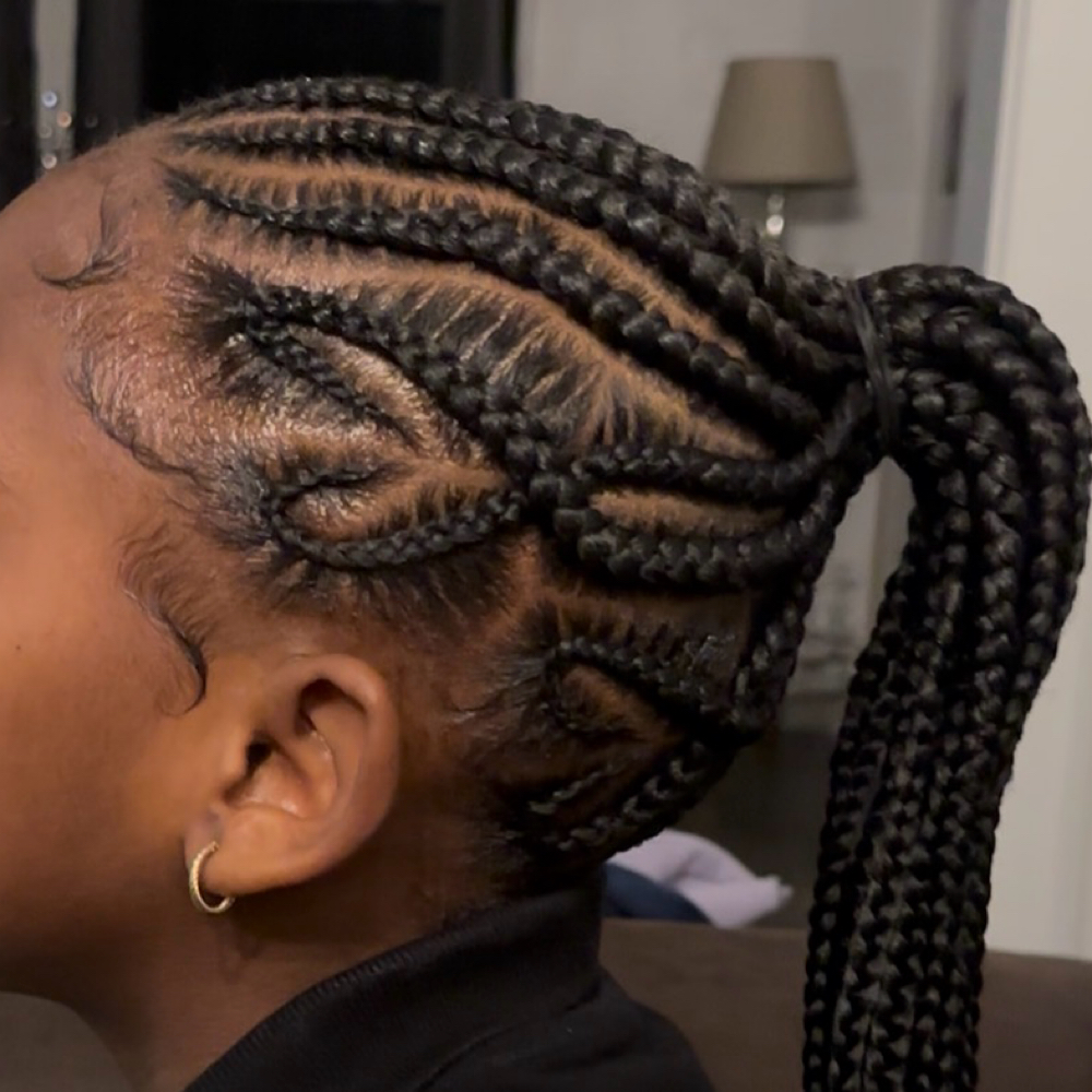 Kids Styles w/Weave (8-12) at Fefes Gift in Wilkinsburg Pa, PA