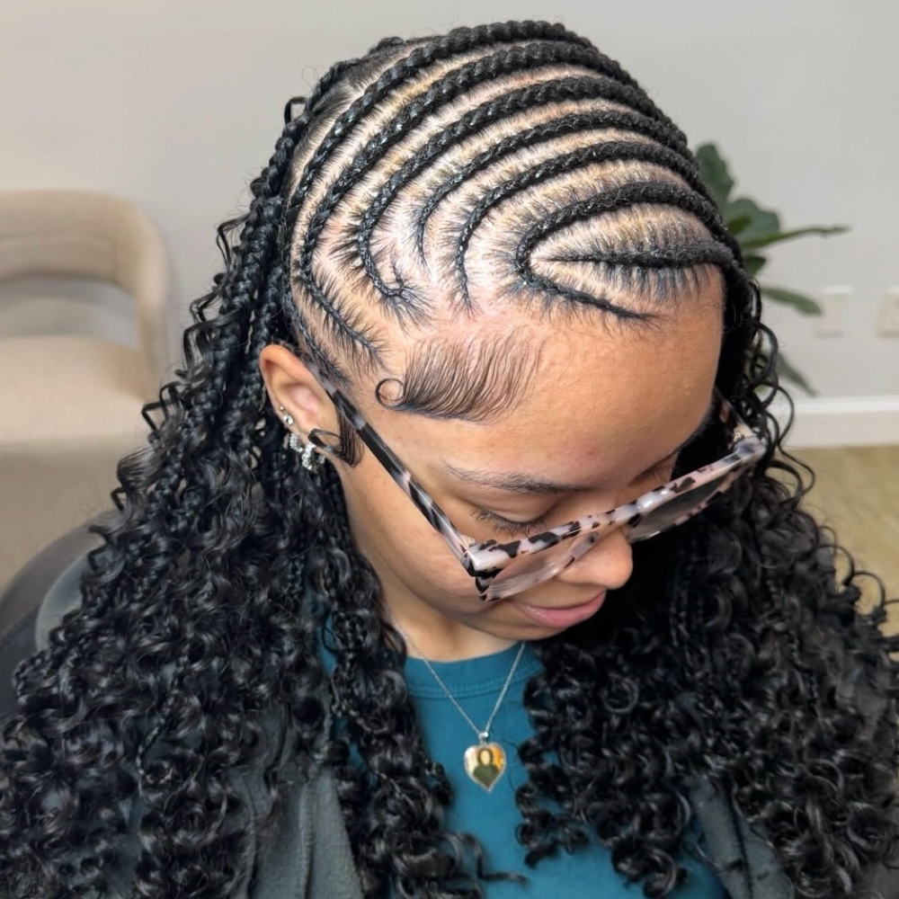 Fulani Boho Knotless Braids at Diliaspecialtouch LLC in Dracut, MA