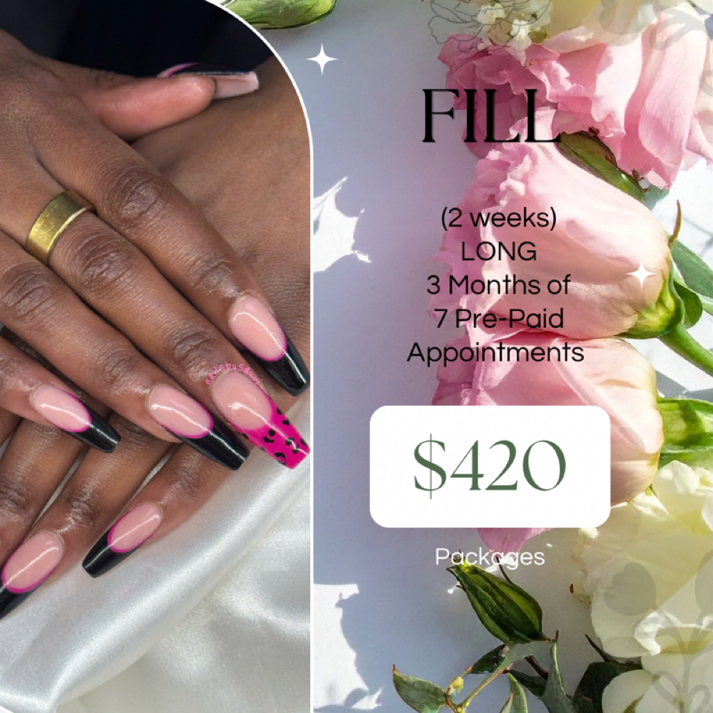 Fill (2wk) Package - LONG at Nails By Savvi in Brookfield, WI