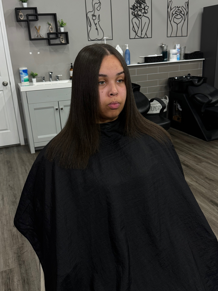Silk Press with Treatment