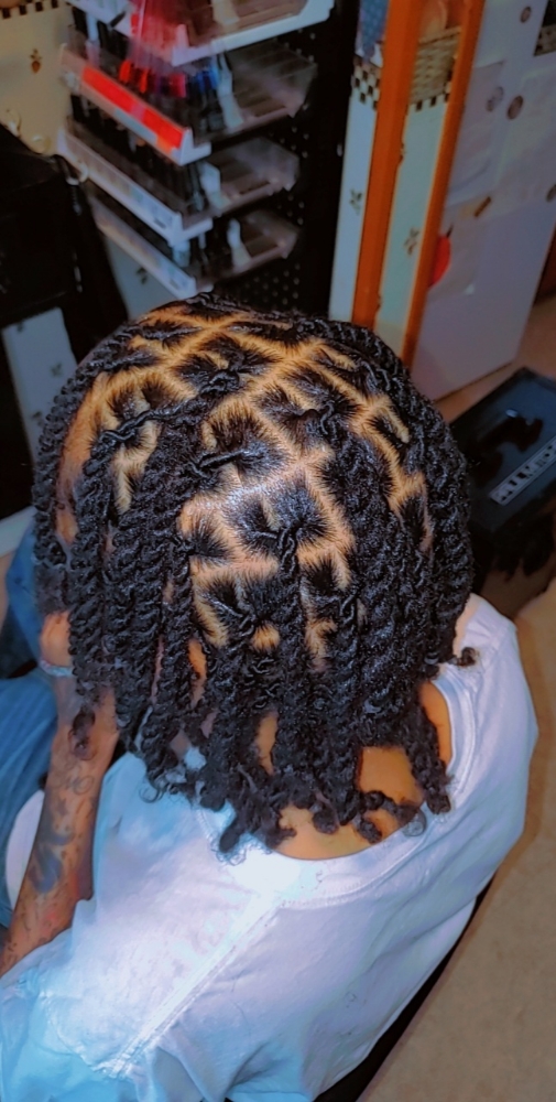 Med Length Loc Retwist