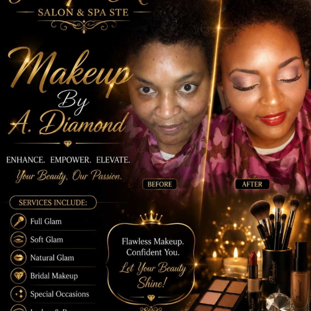 Full Face Makeup/ Soft Glam at Pamper Me Salon & Spa Ste in Georgia, GA