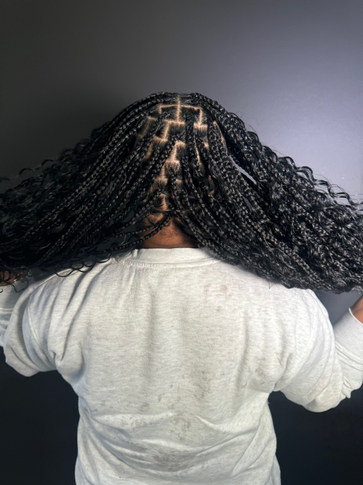 Medium Knotless Braids at Ggxhair in Charlotte, NC
