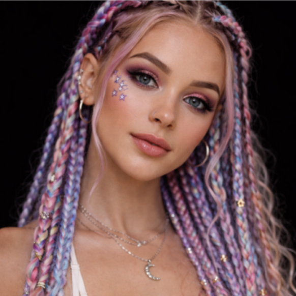 *Festival Braids at Enchanted Essence Beauty Salon & Hair Restoration Center in Reno, NV