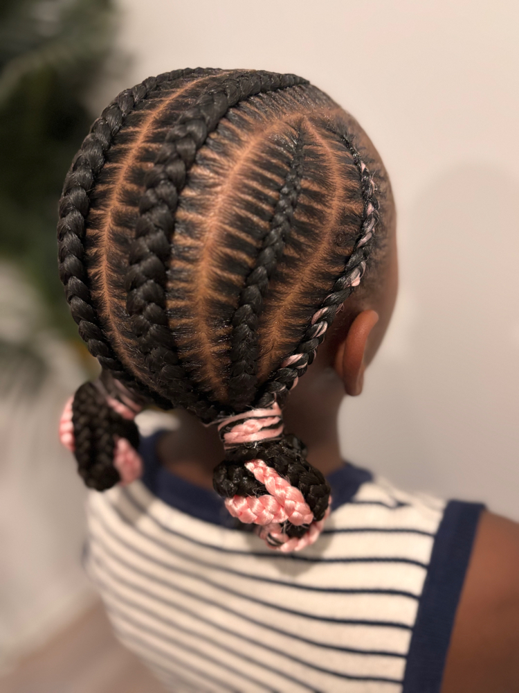 Adult (4) Feed-In Stitch Braids at Braids By Bri in Nashville, TN