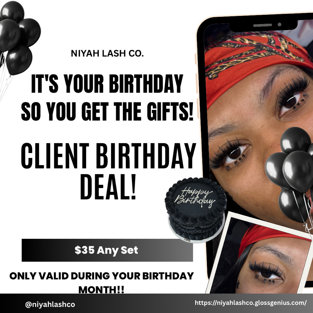 🥳 BIRTHDAY CLUSTER SET at Niyah Lash Co. in Albany, GA
