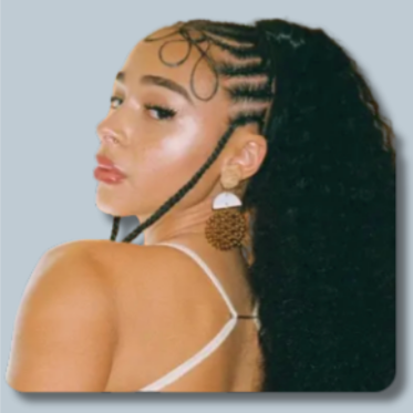 Half Feed-ins, Half Braids at Africana Star Braiding Salon in Los Angeles, CA