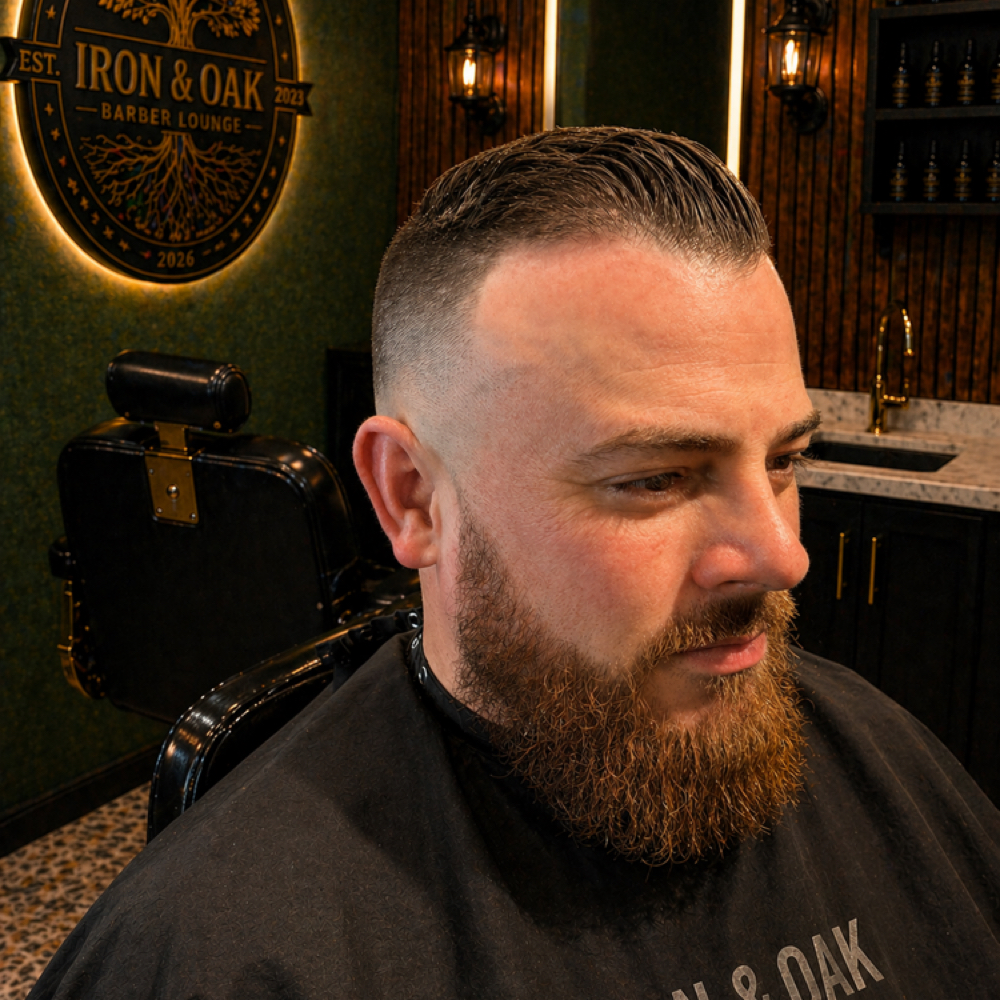 Men’s Skin Fade at Iron&Oak Barber Lounge,LLC in Marlton, NJ