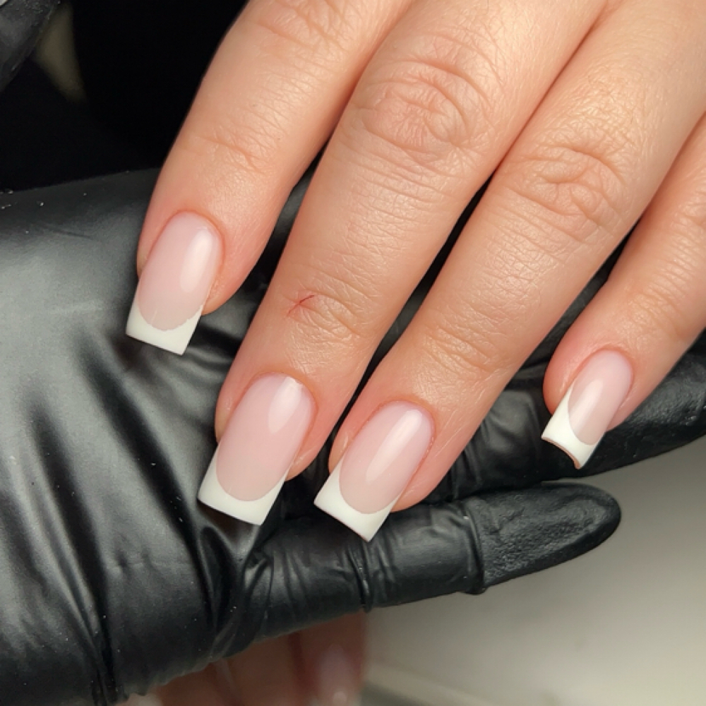 Structured Gel Mani + French Tips at Mariez Nail Studio in Sacramento, CA