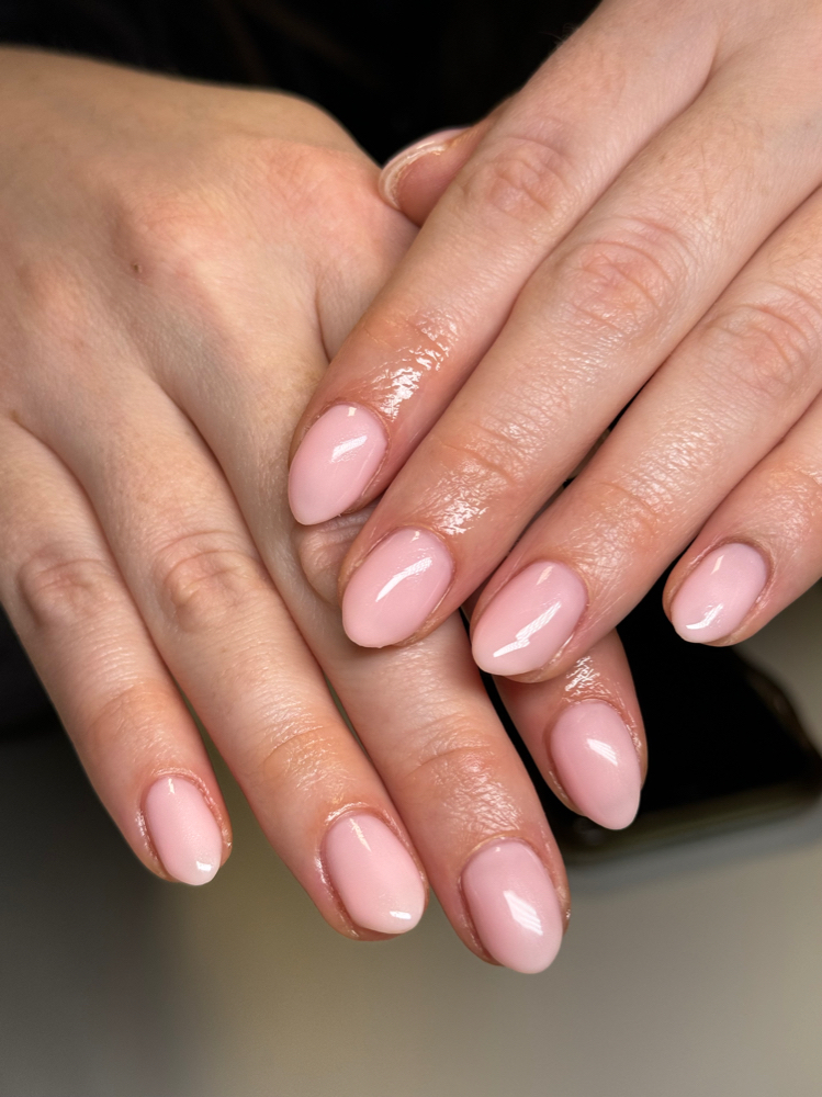 luminary overlay short nails at Bonita Beauty in Knoxville, TN