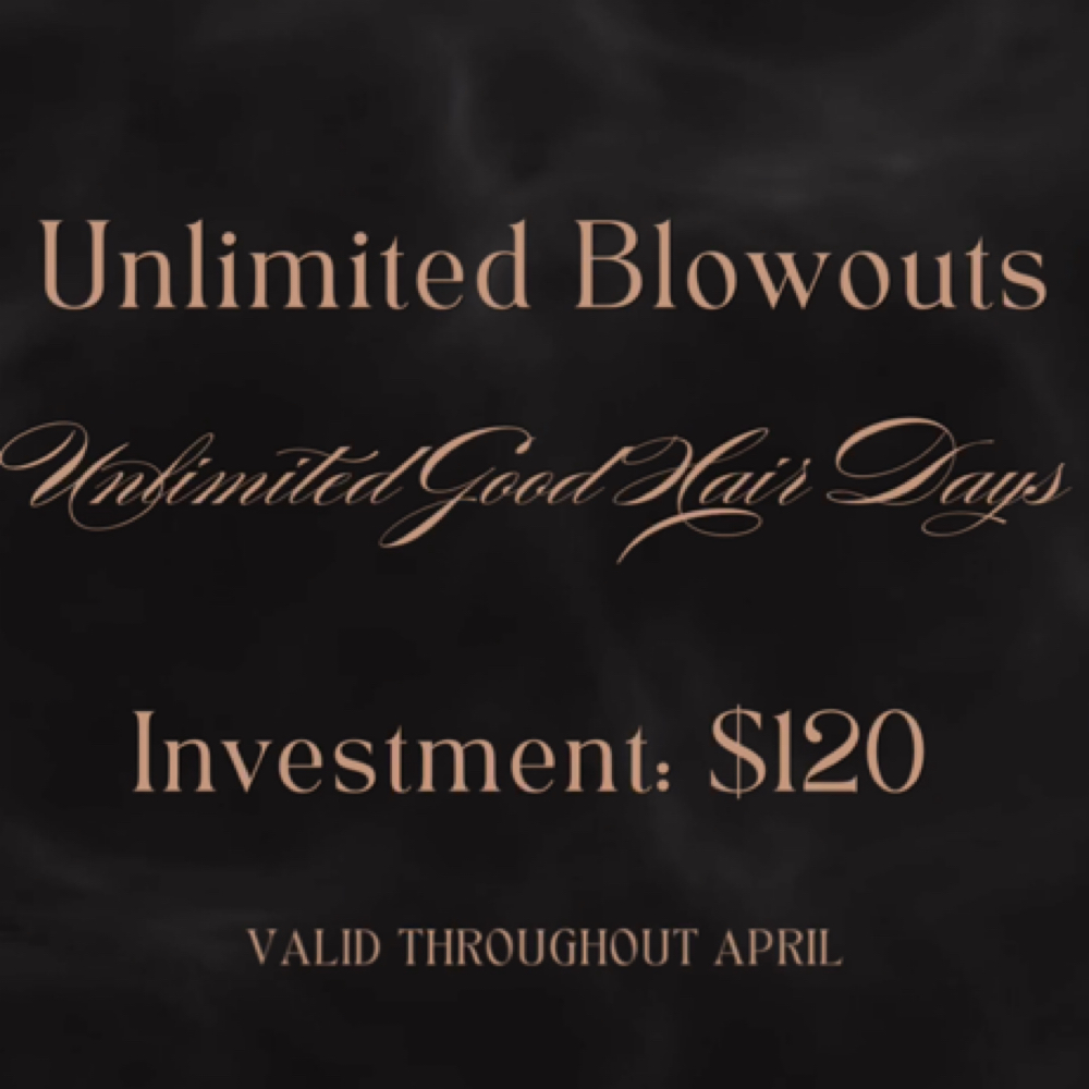 Unlimited blowouts 💖 at The Feel Good Chair in Hammond, IN