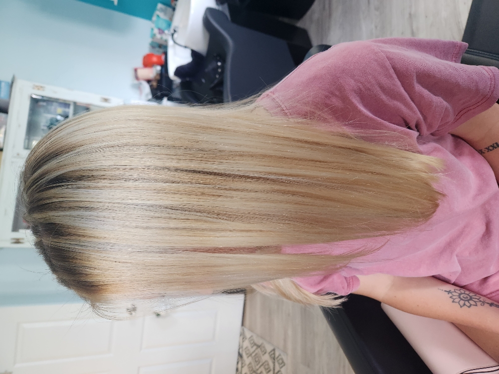 Double Process Blonding Touch Up