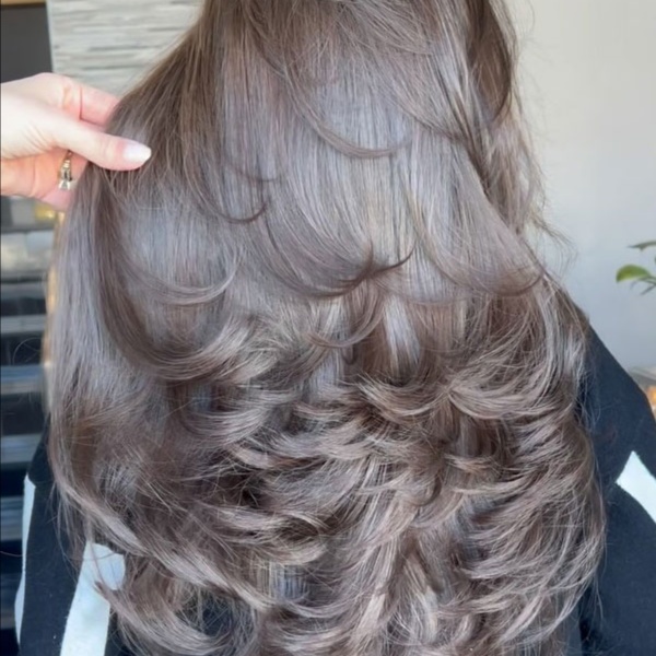 layered cut - thick / long at Wilder Luxe Beauty in Redmond, OR