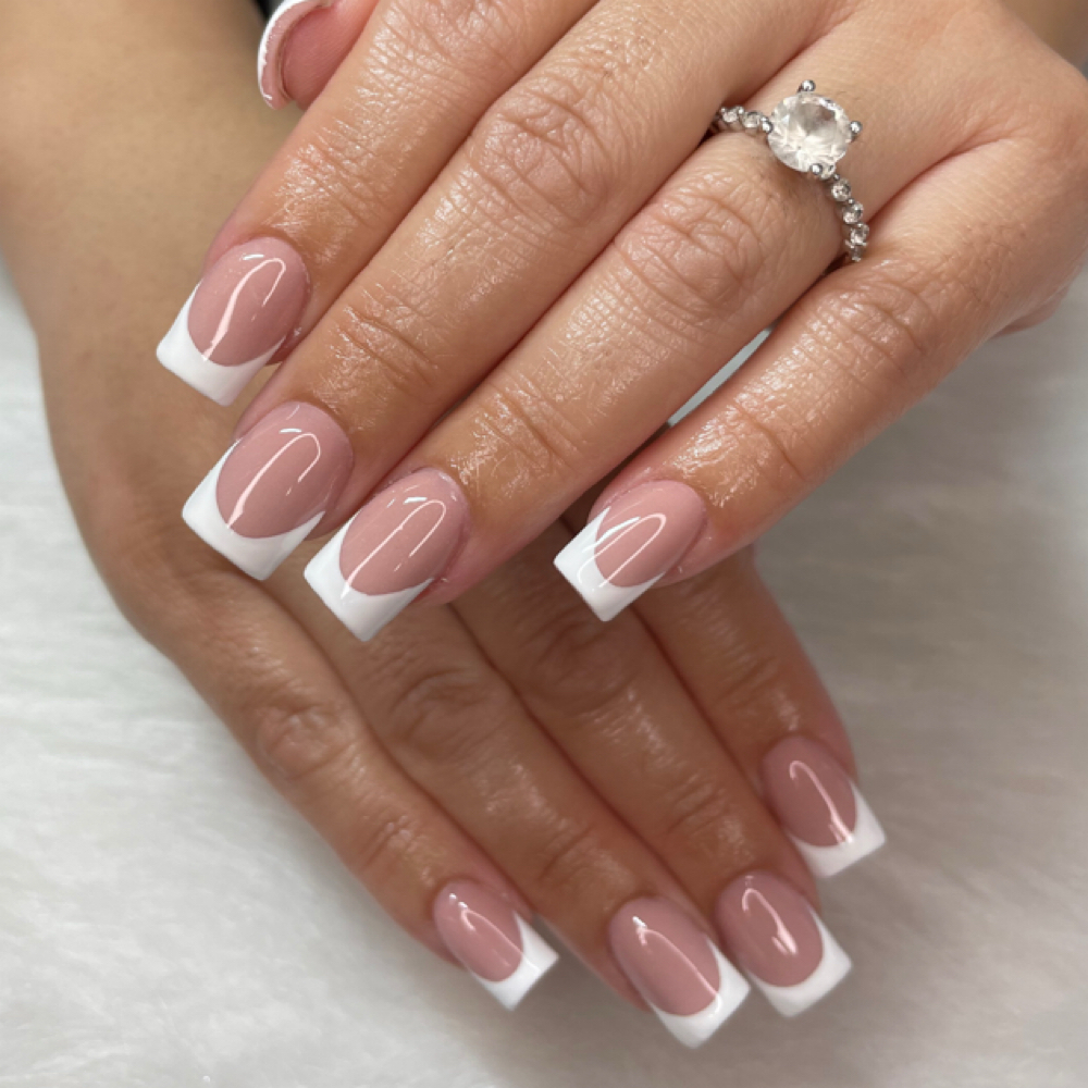 10 Finger Frenchie Add-On at TrishAcrylics in Fresno, CA