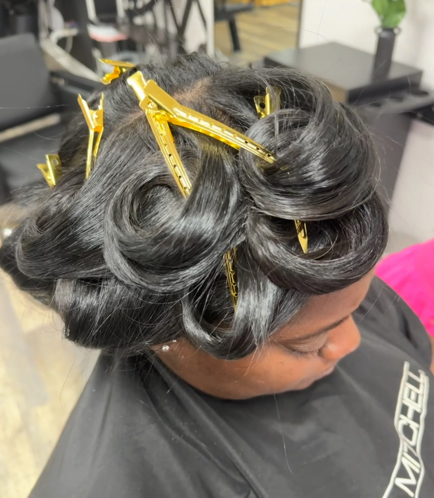 Pin Curls at Chevelure Studios & Suites in Slidell, LA