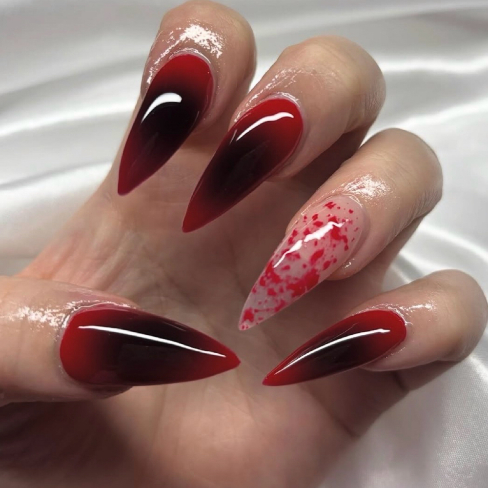 Long Full Set Acrylics at Tips&Clips Hair&Nails in lincoln park, MI