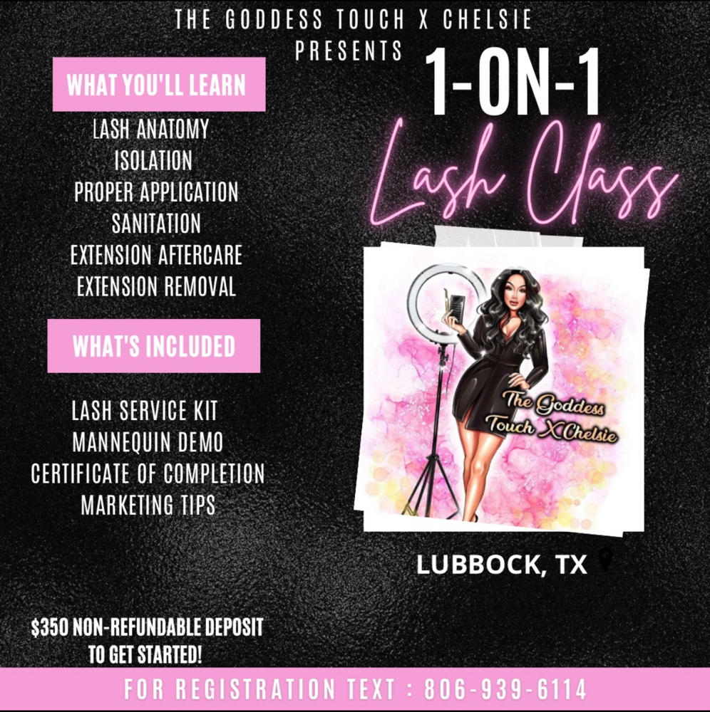 Lash Course📝 at The Goddess Touch X Chelsie in Lubbock, TX