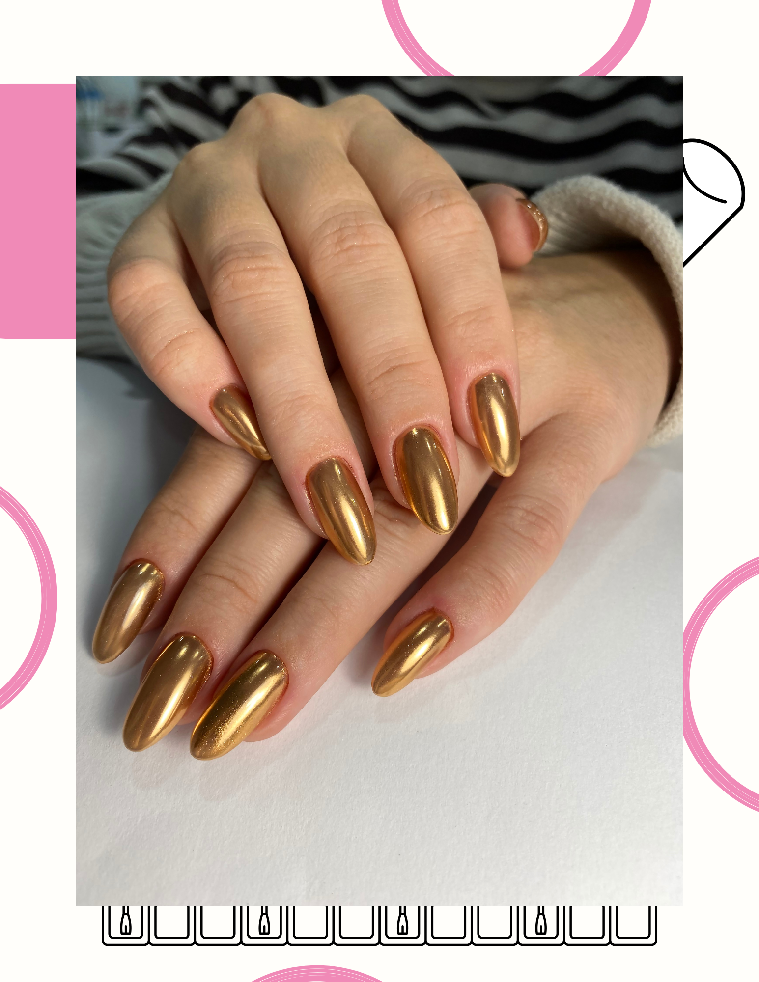 Chrome nails at NailedByGlamm in Norfolk, VA