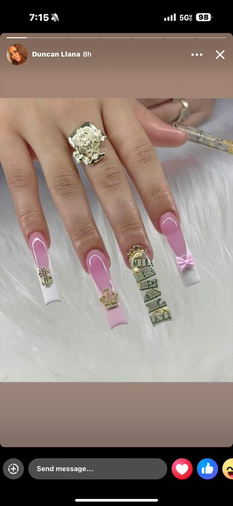 Extra Long  Nails(Design Included)