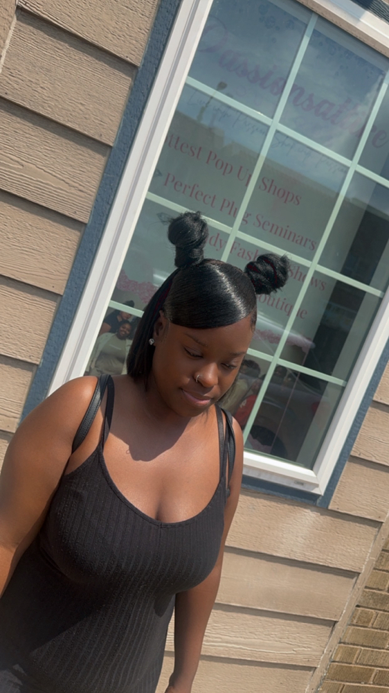 Short 2 Bun Updown Hair Included