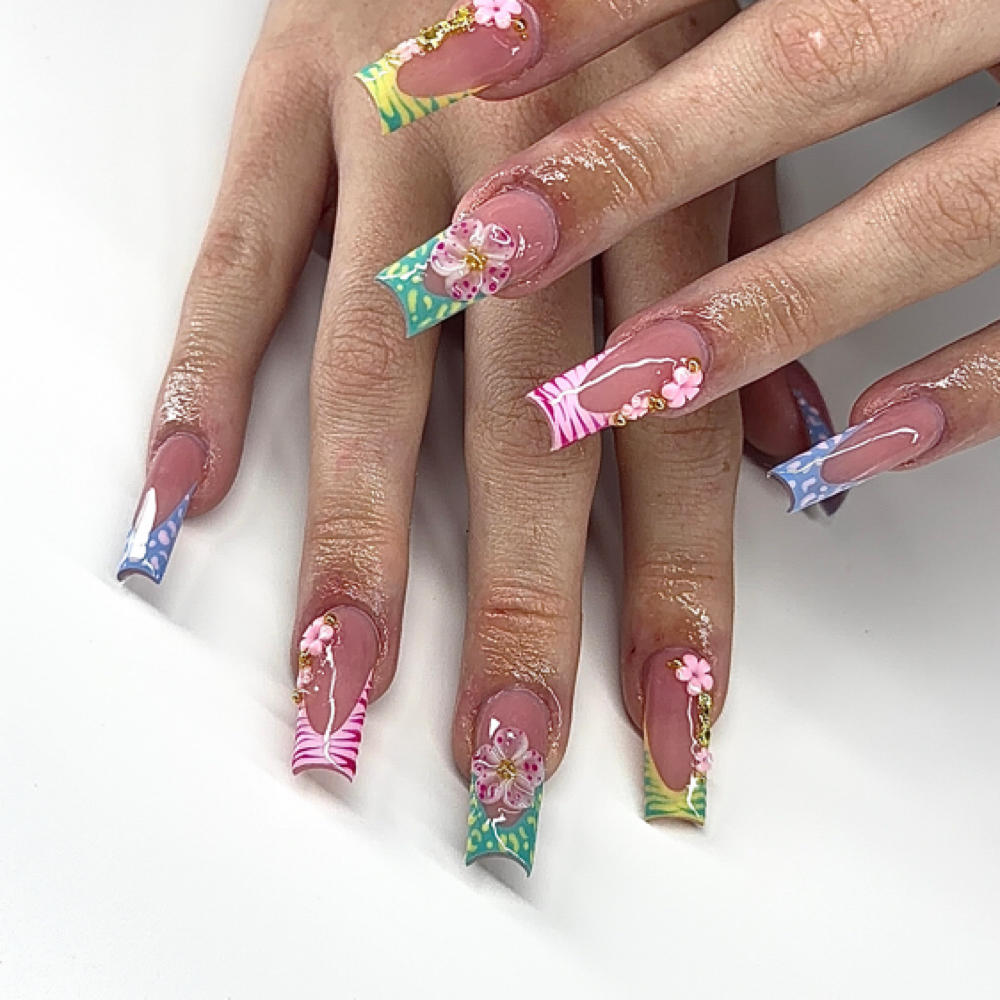 Medium/long Acrylic full set at Ashleysbeautybar in Seffner, FL
