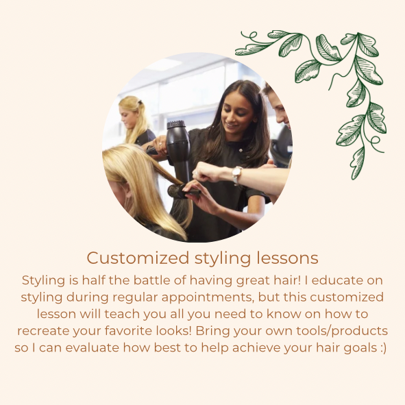 Customized styling lessons at Trikōme Studios in Raleigh, NC