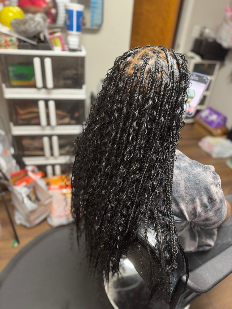 Smedium Boho/goddess Knotless Full at BluDiamond Braids in Fort Pierce, FL