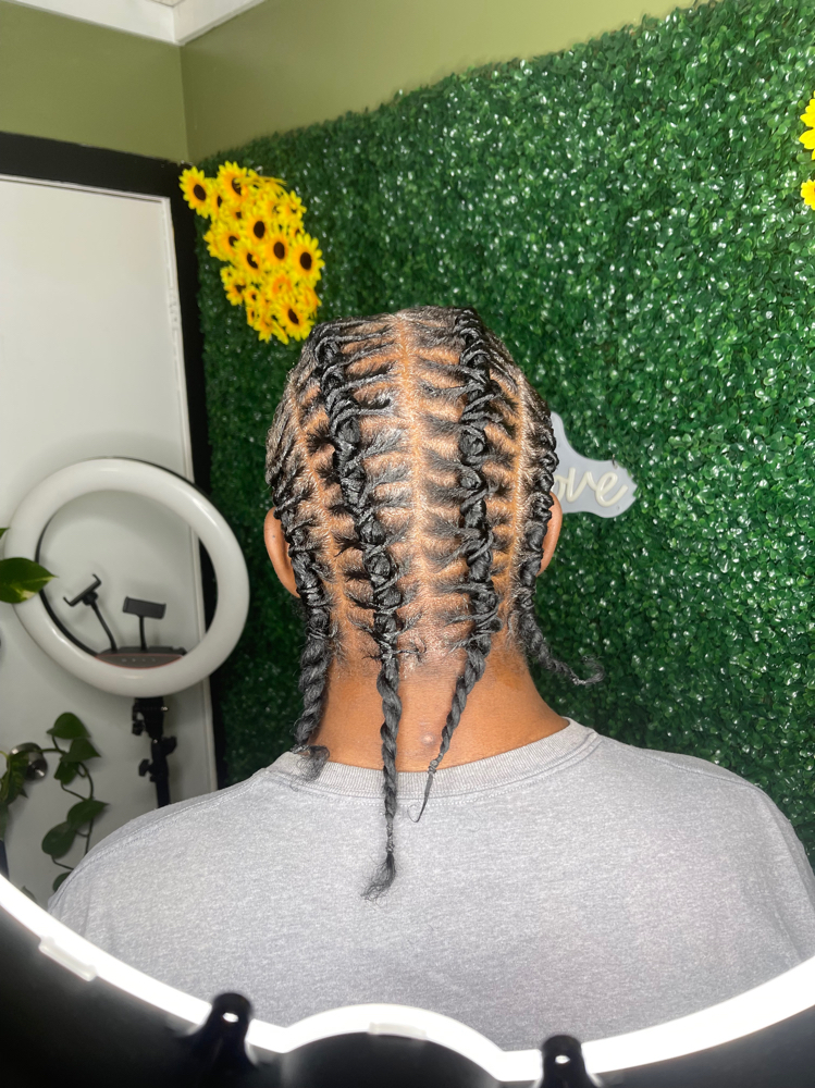 Men’s flat twist into barrels