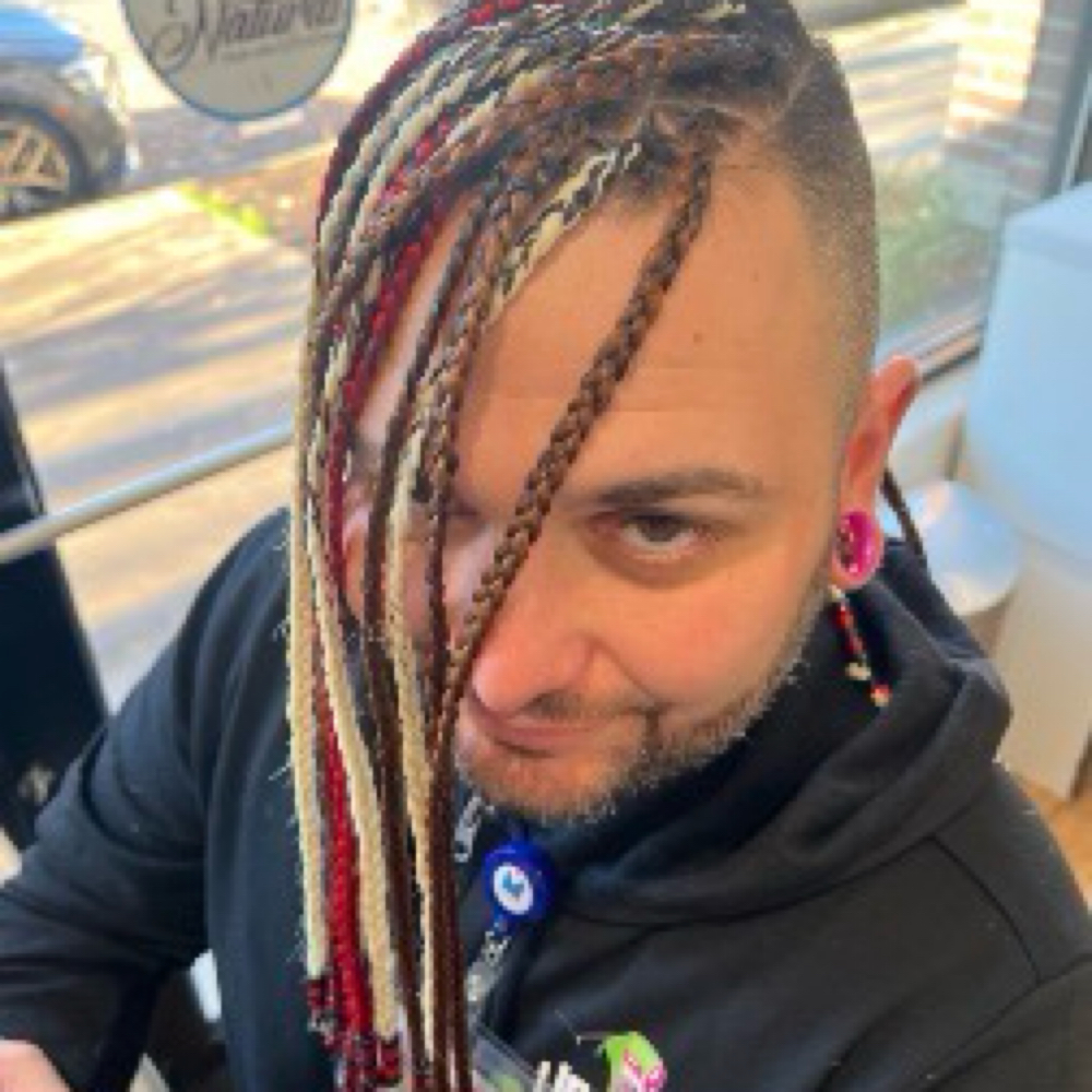 Male Box Braids W/Extensions at Natural Hair And Extensions in Portland, OR