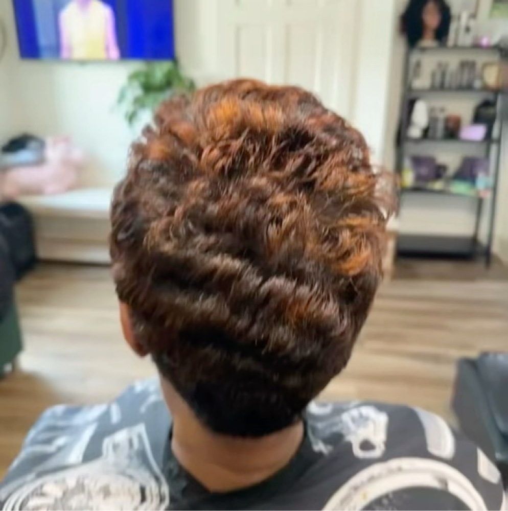 Partial Relaxer Short Hair Only at SJ Hair Studio in North Carolina, NC