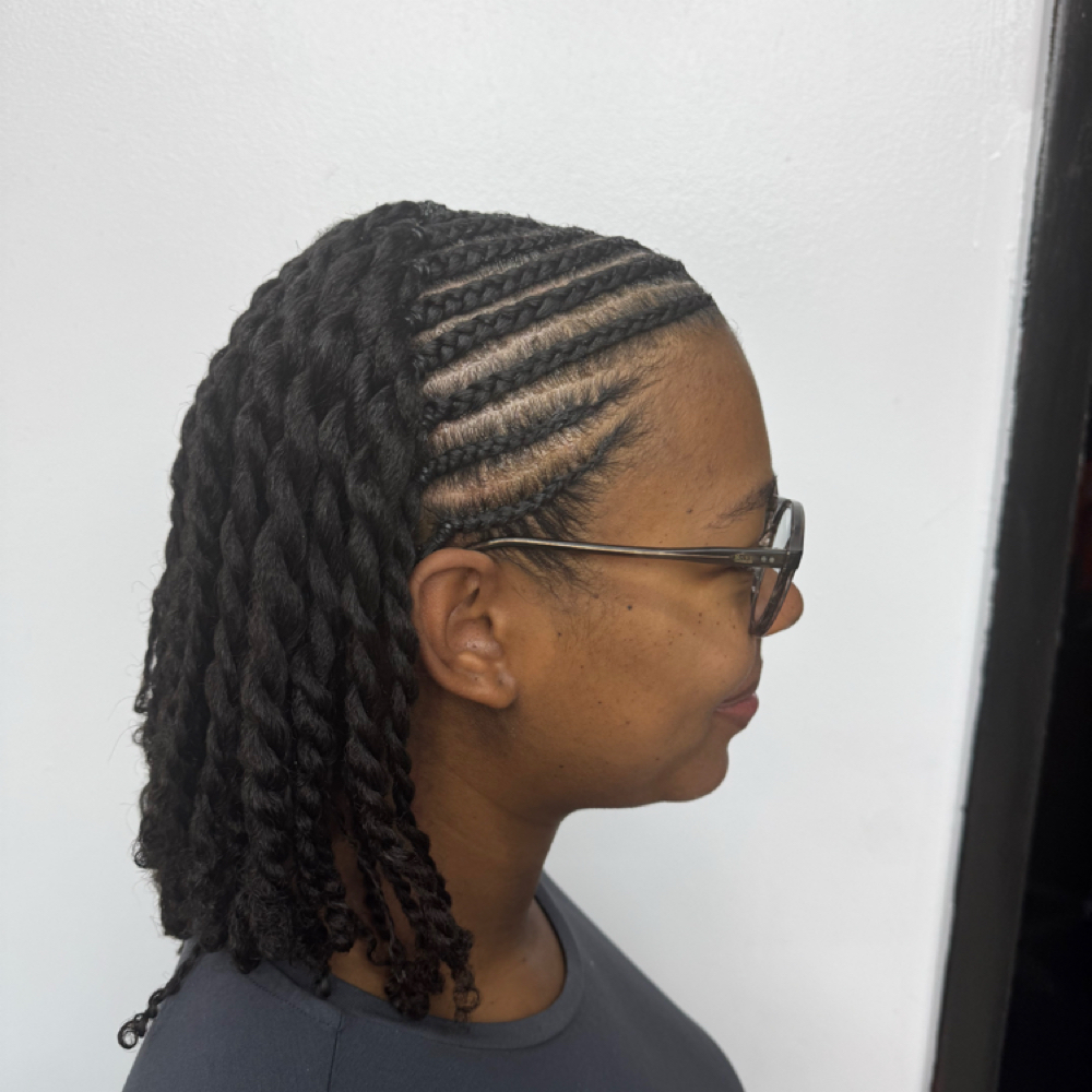 Tribal Natural twists at Blended Edge Salon in Great Falls, MT