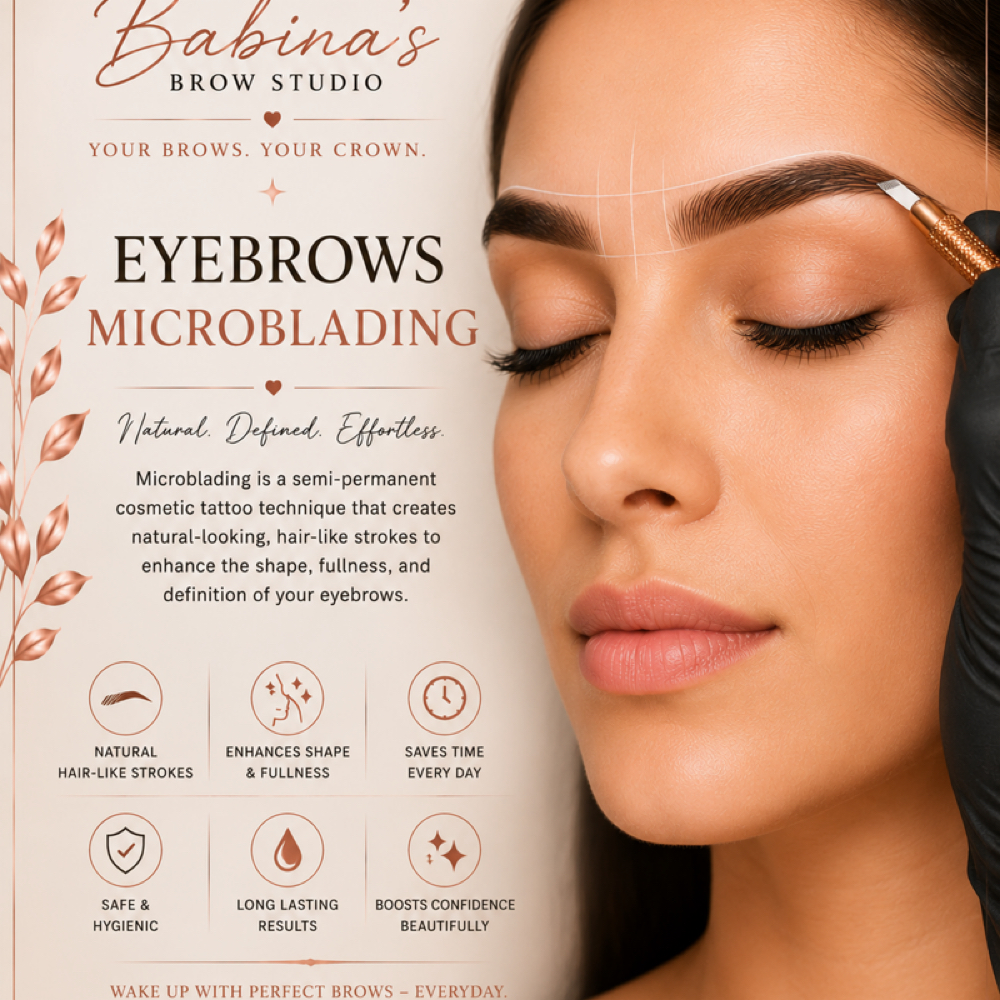 Eyebrows Microblading at Babina’s brow studio in Vienna, VA