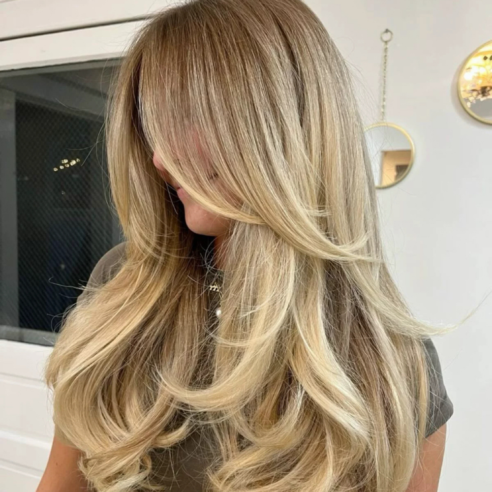 Shampoo And Style With Extensions at Ivy Jo Salon in Angola, IN