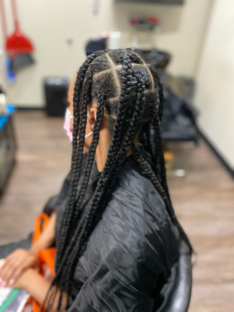 Braids And Twist With Added Hair