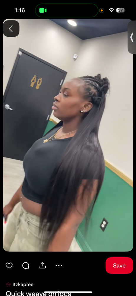 Half locs/Half Quickweave