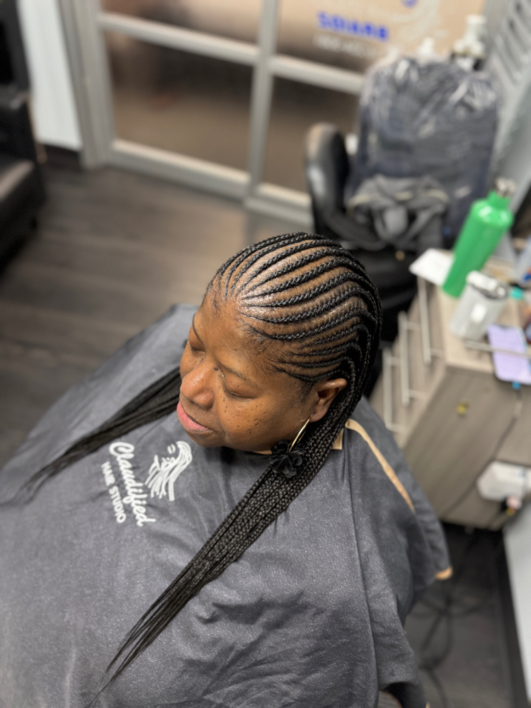 Half cornrows  & box braid(small)