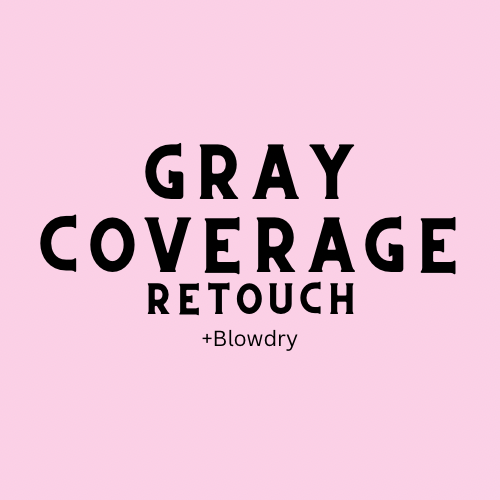 Gray Coverage Retouch +Blowdry